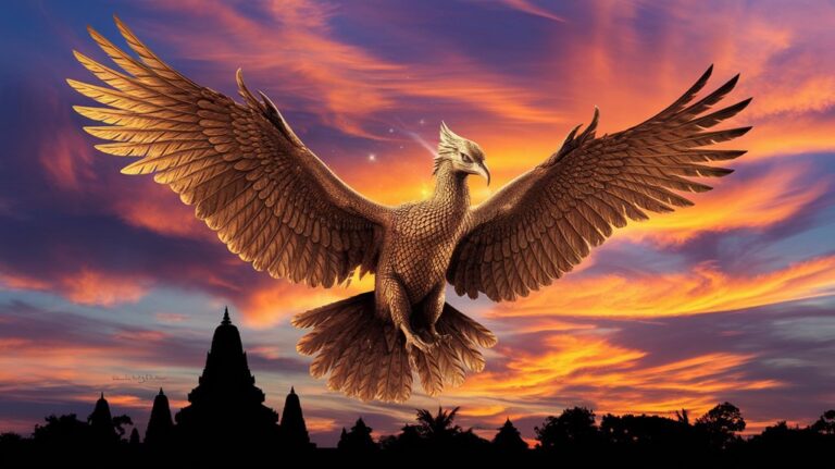 mythological winged divine protector