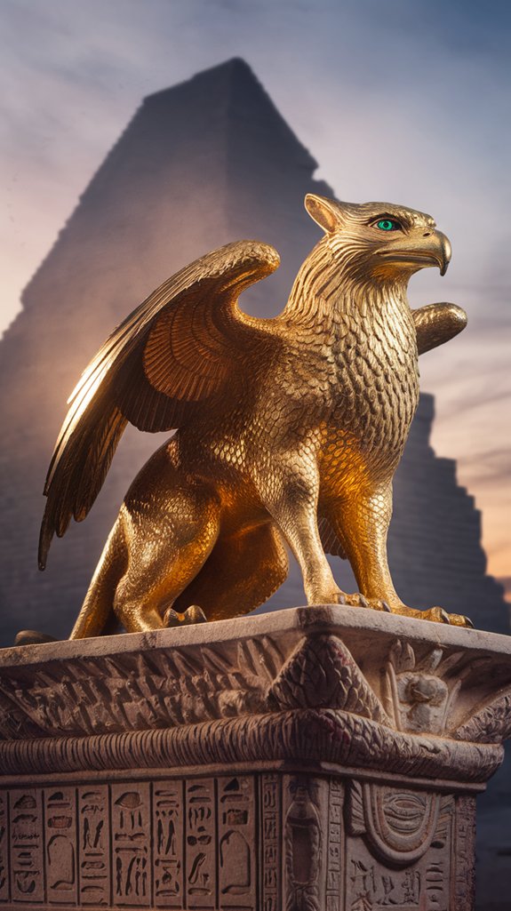 griffin guards pharaoh s tomb