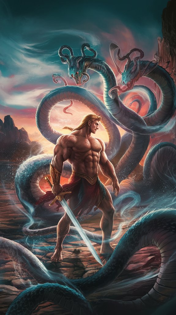 hercules battles the hydra