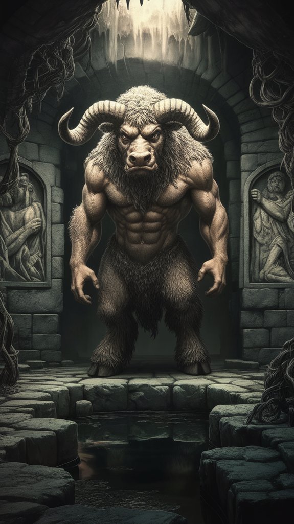 minotaur protects labyrinth entrance
