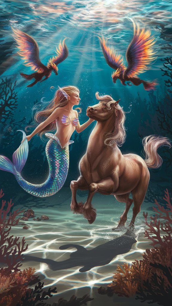 mystical aquatic humanoid beings