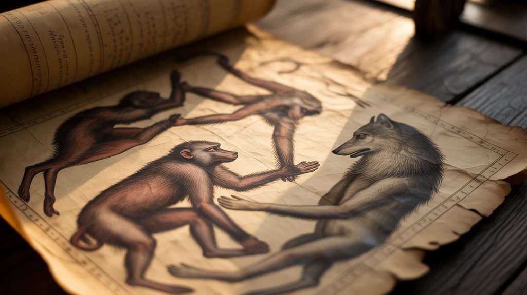 baboons symbolize wisdom wolves chaos