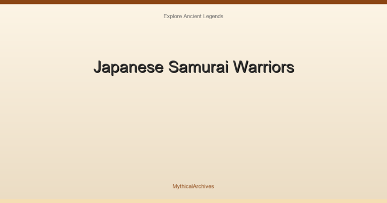 Japanese Samurai Warriors
