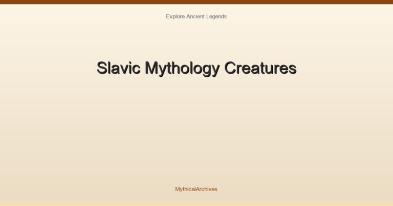 Slavic Mythology Creatures