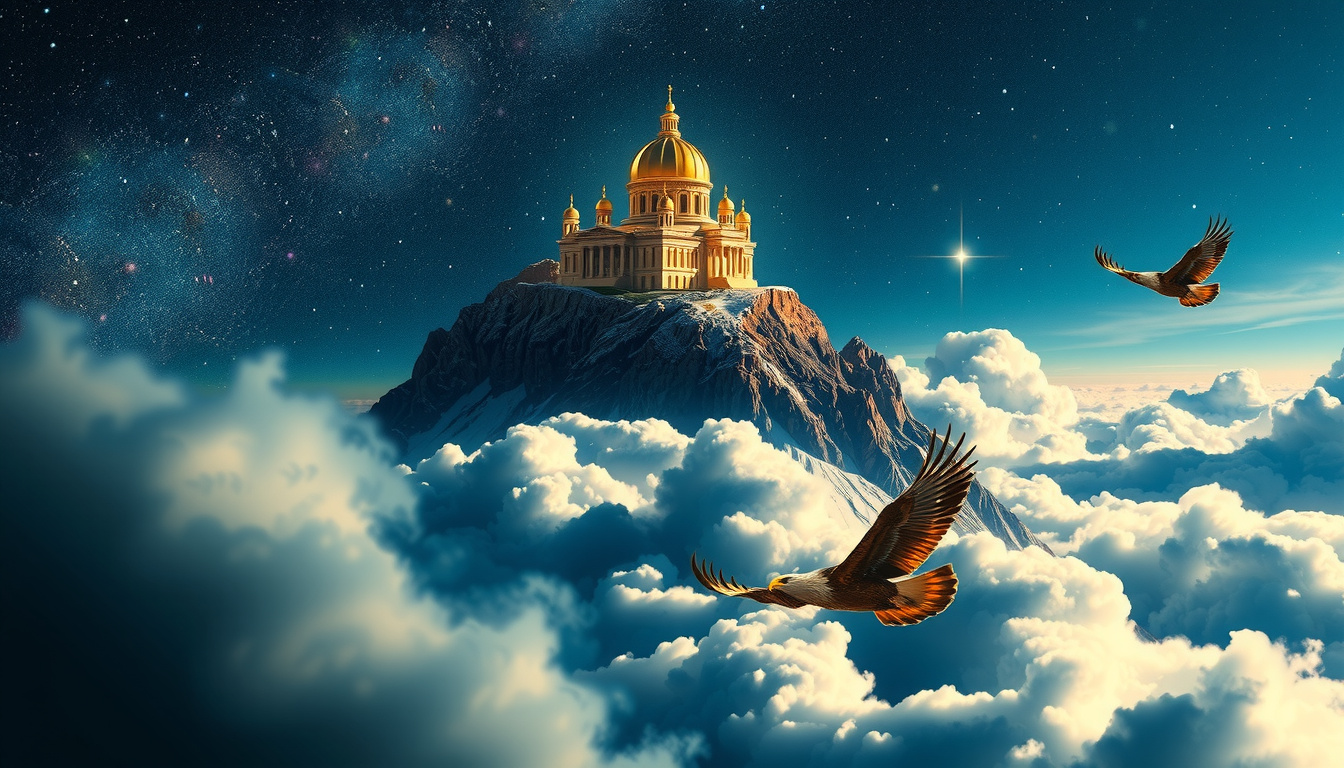 Artistic representation of Greek gods on Mount Olympus in golden light versus Norse gods in a darker, more rugged Asgard