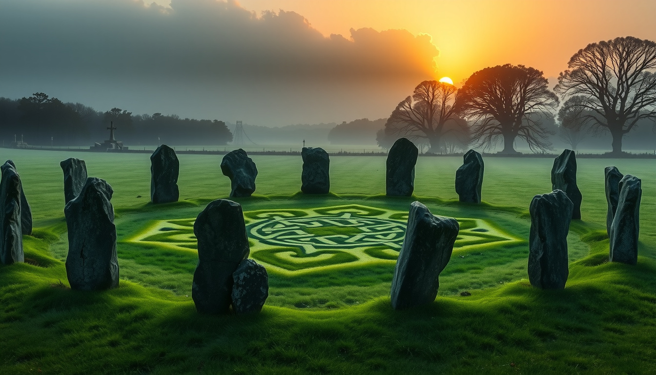 Celtic and Norse gods face off in an epic mythological battle scene