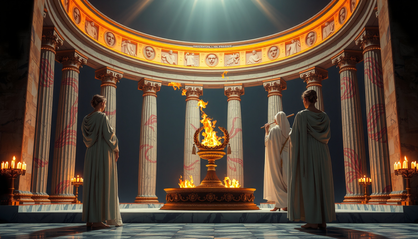 Greek Fire Rituals: Ancient Sacred Ceremonies and Practices illustration