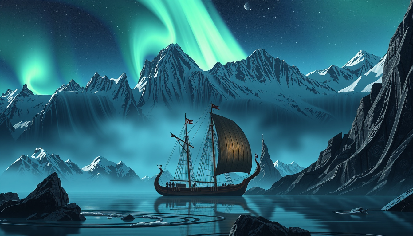 Intricate Norse mythology family tree showing interconnected relationships between gods of Asgard