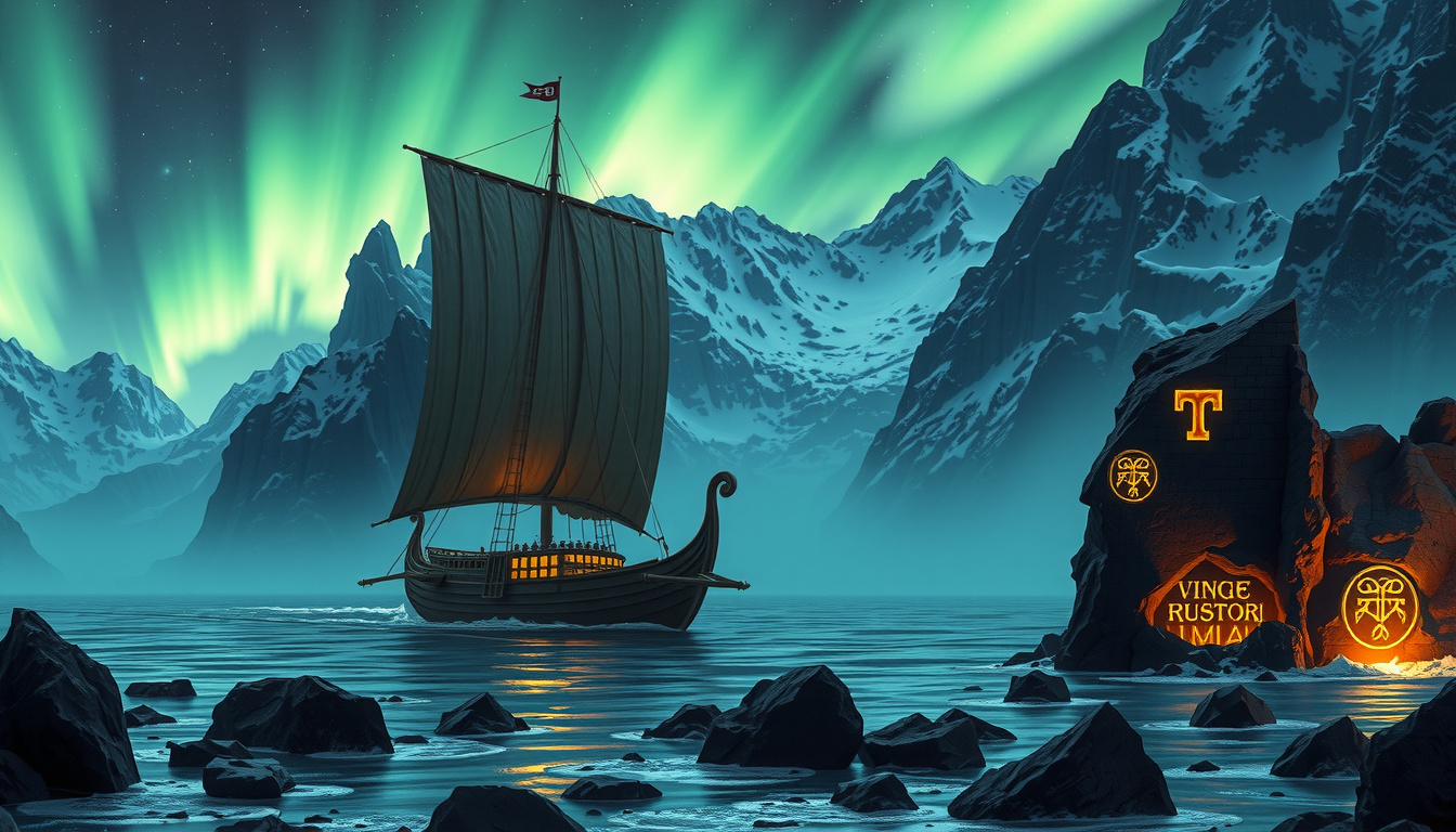 Side by side comparison of Norse and Greek mythological symbols including Thor's hammer and Zeus's lightning bolt