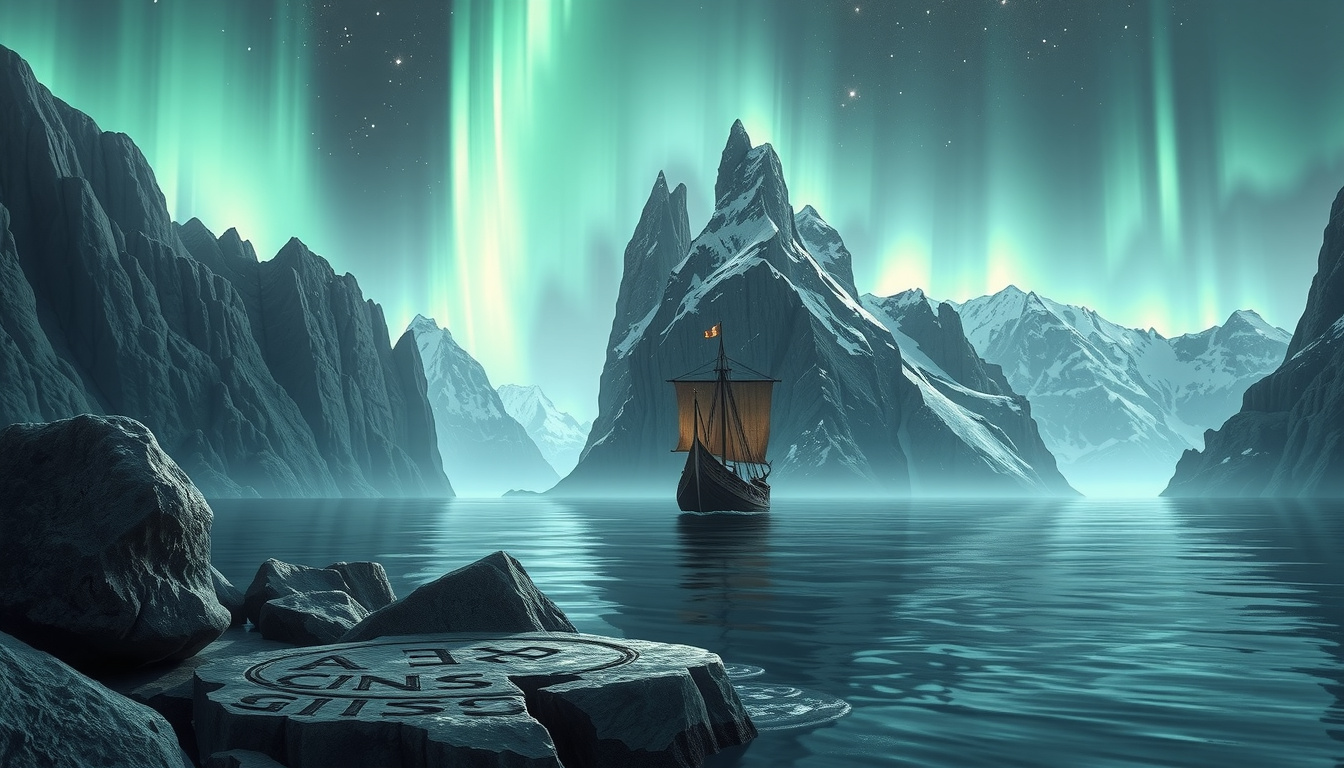 Split scene showing Greek Elysian Fields with golden light versus Norse Helheim with icy mists