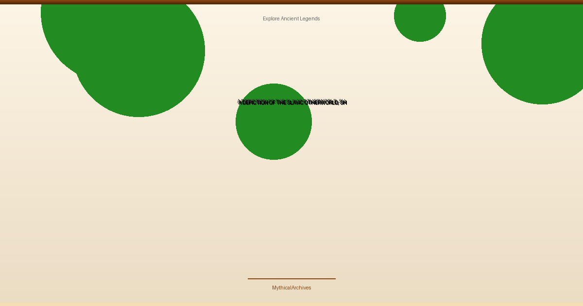 slavic mythology creatures - A depiction of the Slavic otherworld, showing spirits of the dead (Nav') in a mi