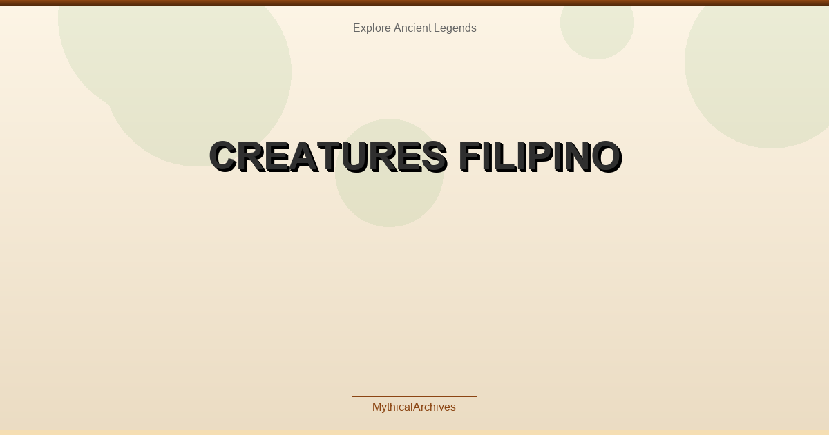 Creatures Filipino