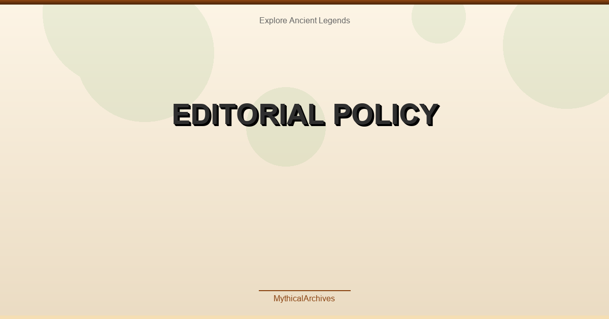 Editorial Policy
