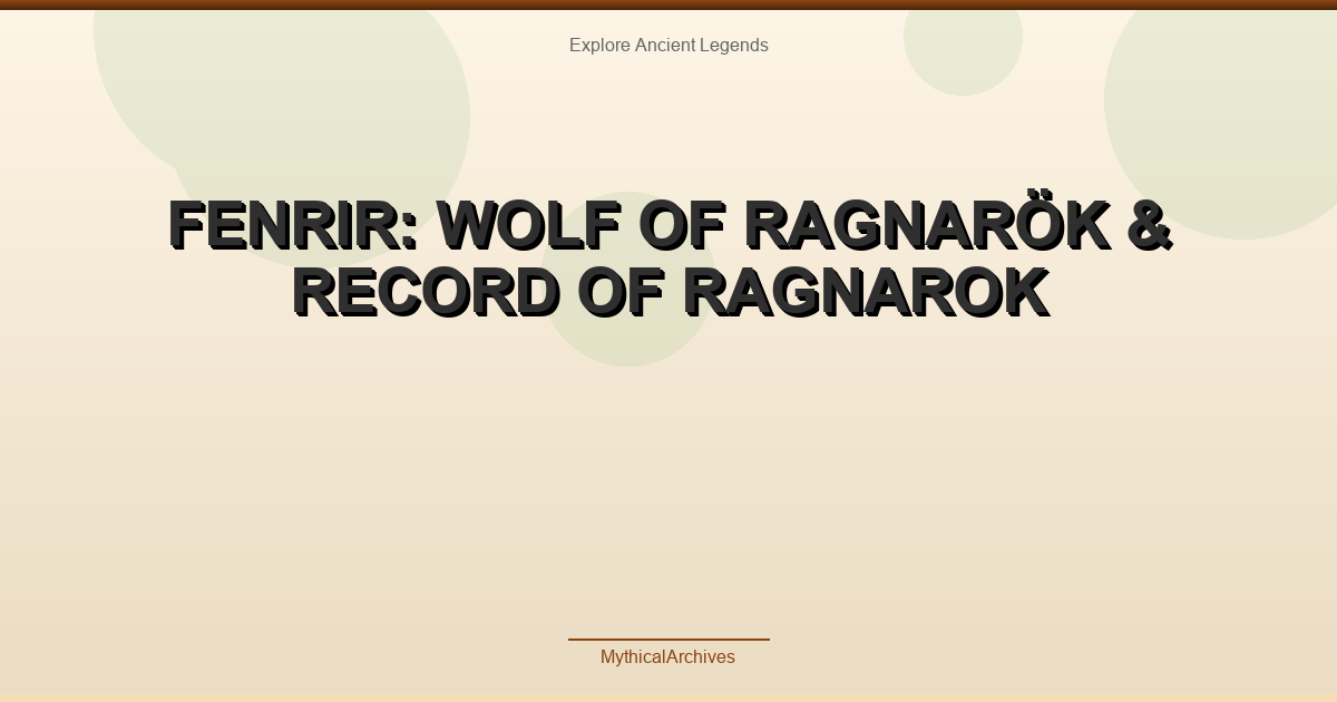 Fenrir: Wolf of Ragnarök & Record of Ragnarok