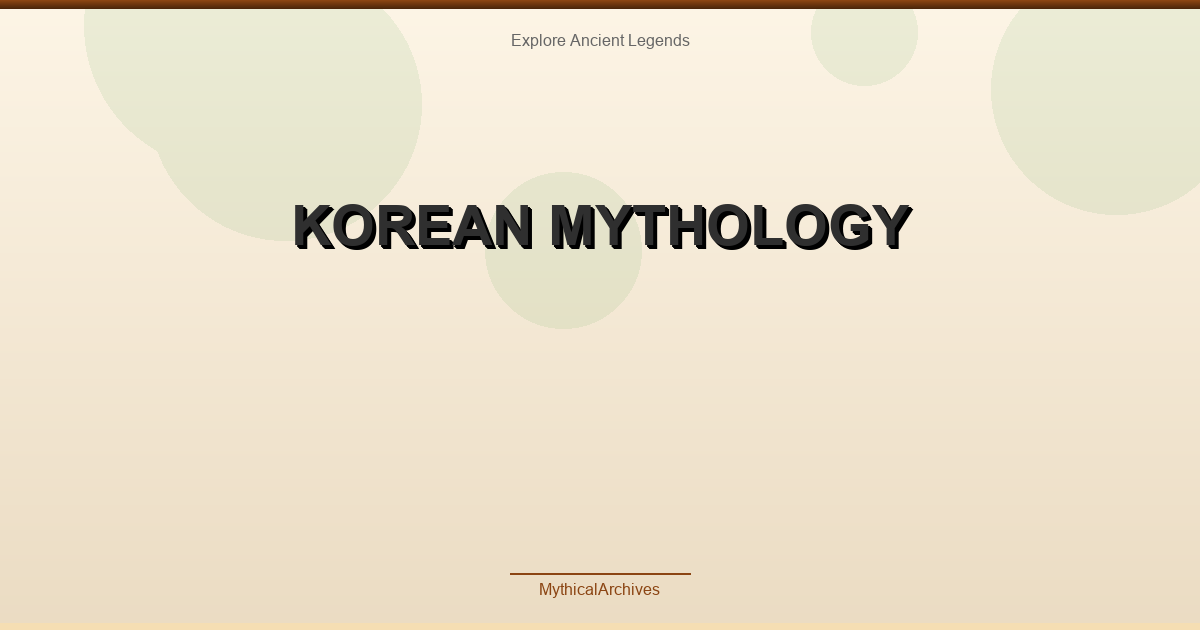 Korean Mythology