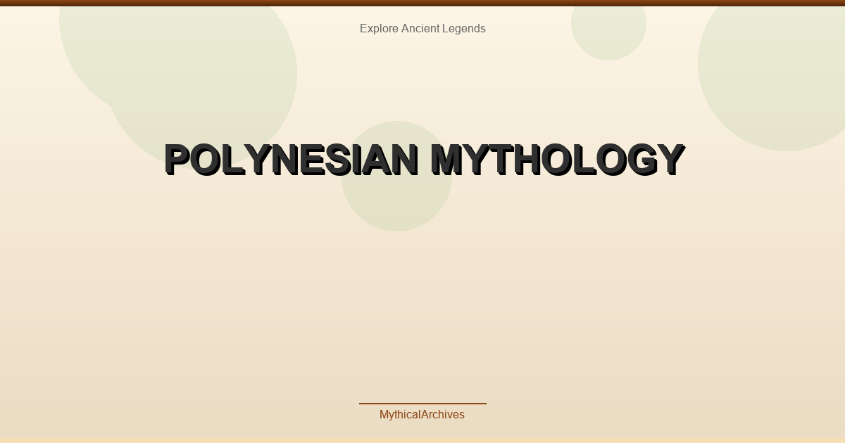 Polynesian Mythology