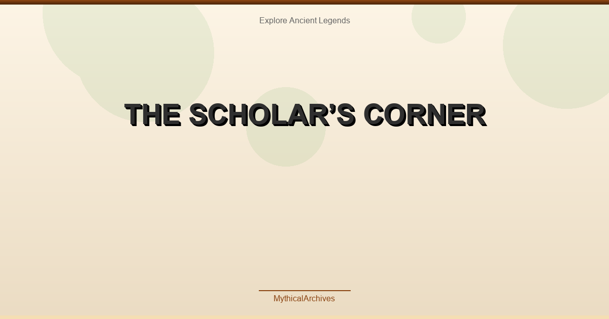 The Scholar’s Corner