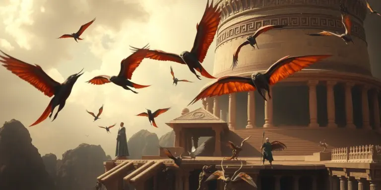 Illustration for Mythical Flying Creatures: 15 Winged Beings from World Mythology