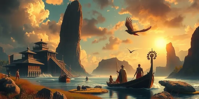 Illustration for Polynesian Mythology Legends: Voyaging Through the Vast Oceanic Saga